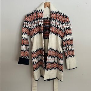 Lucky Brand Woodland Aztec Fair Isle Cardigan